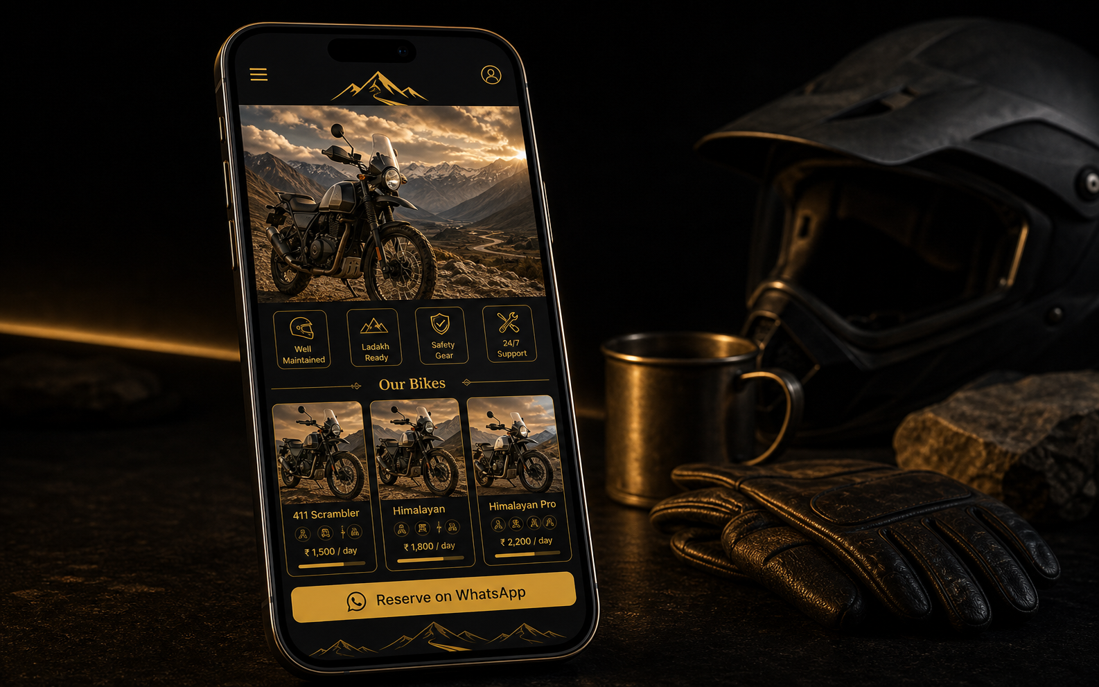 Himalayan Throttle, website demo